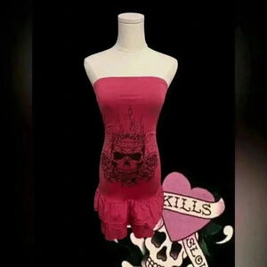 2000s gothic  mini tube dress